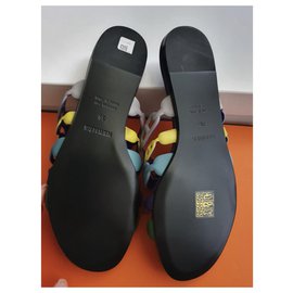 Hermès-Sandalias-Turquesa