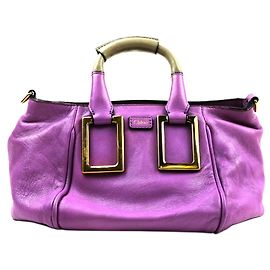 Chloé Bolsa de couro Chloe Purple Ethel Roxo