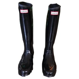 Hunter schwarze Gummistiefel Schwarz