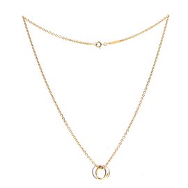 Cartier-Cartier 18K Oro 750 Collar Trinity Ring Charms-Dorado