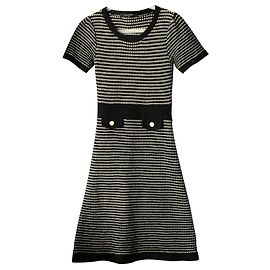 Tara Jarmon wool black dress Black White