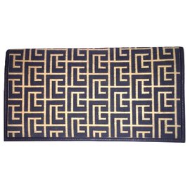 PIERRE BALMAIN monogram wallet White Blue