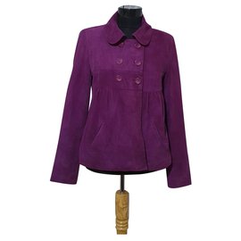 Jaqueta de couro roxa Ba&Sh Roxo