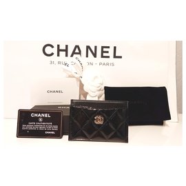 Chanel-Klassischer Kartenhalter-Schwarz