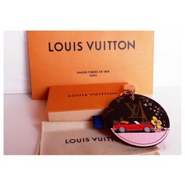 Louis Vuitton-colgante para bolso y llavero. Función doble.-Roja