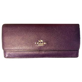 Coach-Porte feuille Coach-Violet