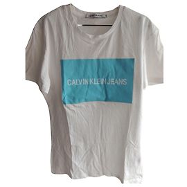 Camiseta con logo de Calvin Klein Jeans Blanco