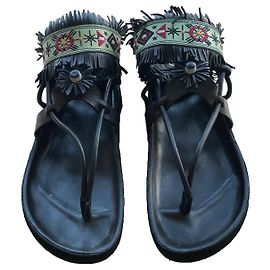Very good condition Isabel Marant boho style sandals Black Green