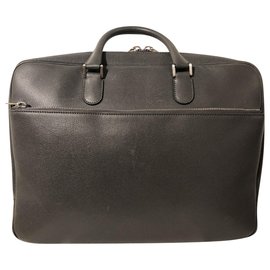 Valextra-ACCADEMIA CLASSIC BRIEFCASE-Grey
