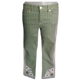 Calças estampadas Tory Burch Branco Verde
