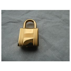 Hermès-Cadeado de aço dourado Hermès para Kelly ou Birkin-Gold hardware