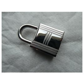 Hermès-Lucchetto Hermès in acciaio argento palladio finitura lucida-Argento