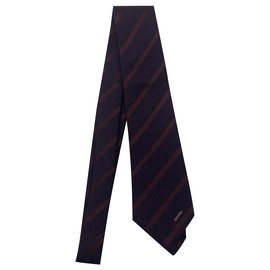 Corbata Chanel de seda rojo oscuro Burdeos