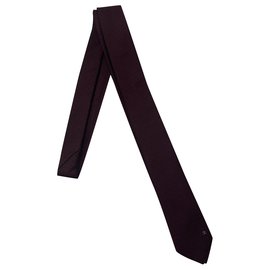 Chanel Silk Tie Dark Red Dark red