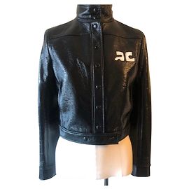 Courreges Vinyl jacket Black