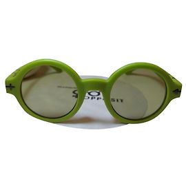Autre Marque Óculos de sol verdes opostos Verde claro