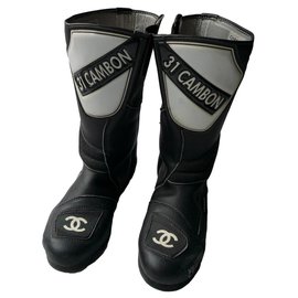 Chanel-CHANEL Biker boots T41 AS IS-Black