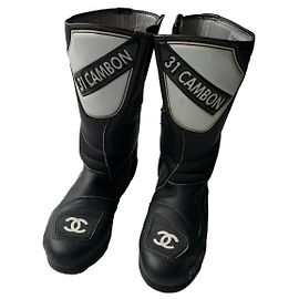 CHANEL Biker Boots T41 COMO É Preto