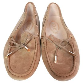 Tod's-Gommini Loafers-Beige