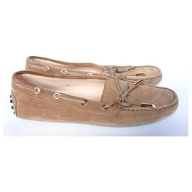 Tod's-Gommini Loafers-Beige