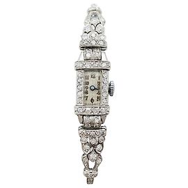 inconnue Art Deco watch in platinum and diamonds. Other