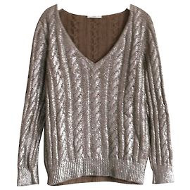 Prada AW04 Jumper de tinta dourada Dourado
