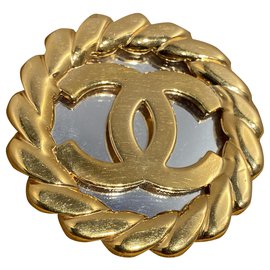 Chanel-Brincos-Prata,Dourado
