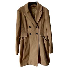 Comptoir Des Cotonniers Camel long coat Beige Light brown