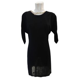 Just Cavalli-Cavalli black dress with chain-Black