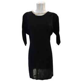 Just Cavalli Schwarzes Cavalli-Kleid mit Kette Schwarz