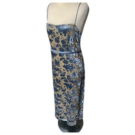 Zara abito velluto seta viscosa Gr. S nuovo con etichetta Blu