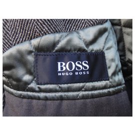 Hugo Boss-Tamaño del abrigo de jefe 44-Castaño