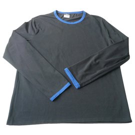 Chanel-CHANEL UNIFORM T-Shirt mit langen Ärmeln Marine MIXTE TL NEUF-Marineblau