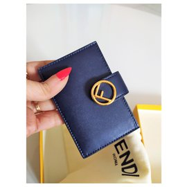Fendi-Fendi card holder-Navy blue