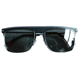 Loewe-D Frame Unisex Sunglasses-Black