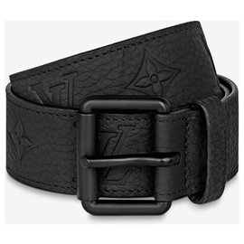 Louis Vuitton-Louis vuitton signature 35mm belt 90cm-Black