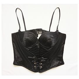Gianni Versace Top a corsetto bustier Nero