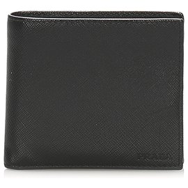 Prada-Prada Black Saffiano Bifold Wallet-Black