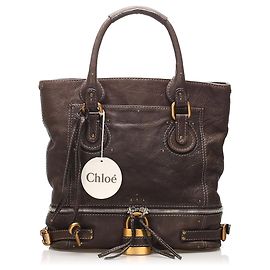 Chloé Chloe Brown Paddington Ledertasche Braun