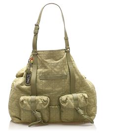 Dior Green Cannage Canvas Einkaufstasche Grün Hellgrün