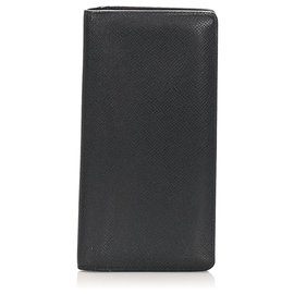 Louis Vuitton-Louis Vuitton Black Taiga Brazza Wallet-Black