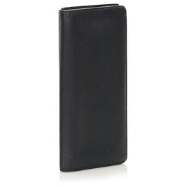 Louis Vuitton-Louis Vuitton Black Taiga Brazza Wallet-Black