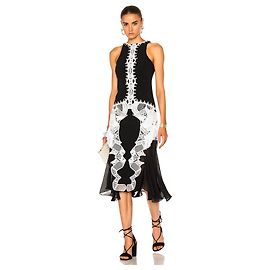 Jonathan Simkhai Vestido de renda preto e branco Preto