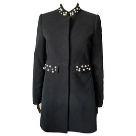 Zara Black Cloth Coat M Black