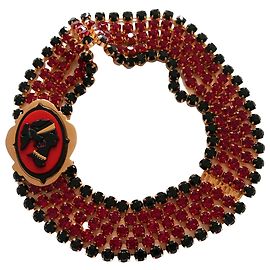 Miu Miu SS12 Collar de cuello camafeo Roja