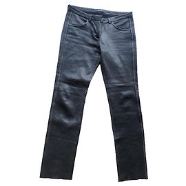 Isabel Marant Lamm Lederhose Schwarz