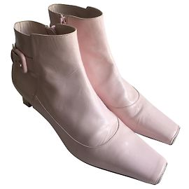 Botines Louis Vuitton de charol rosa 38 Rosa