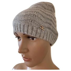 Elisabetta Franchi Hut aus Wolle Grau Grau