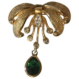 Dior-Pins e spille-Verde,Gold hardware