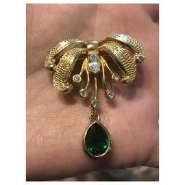 Dior-Pins e spille-Verde,Gold hardware